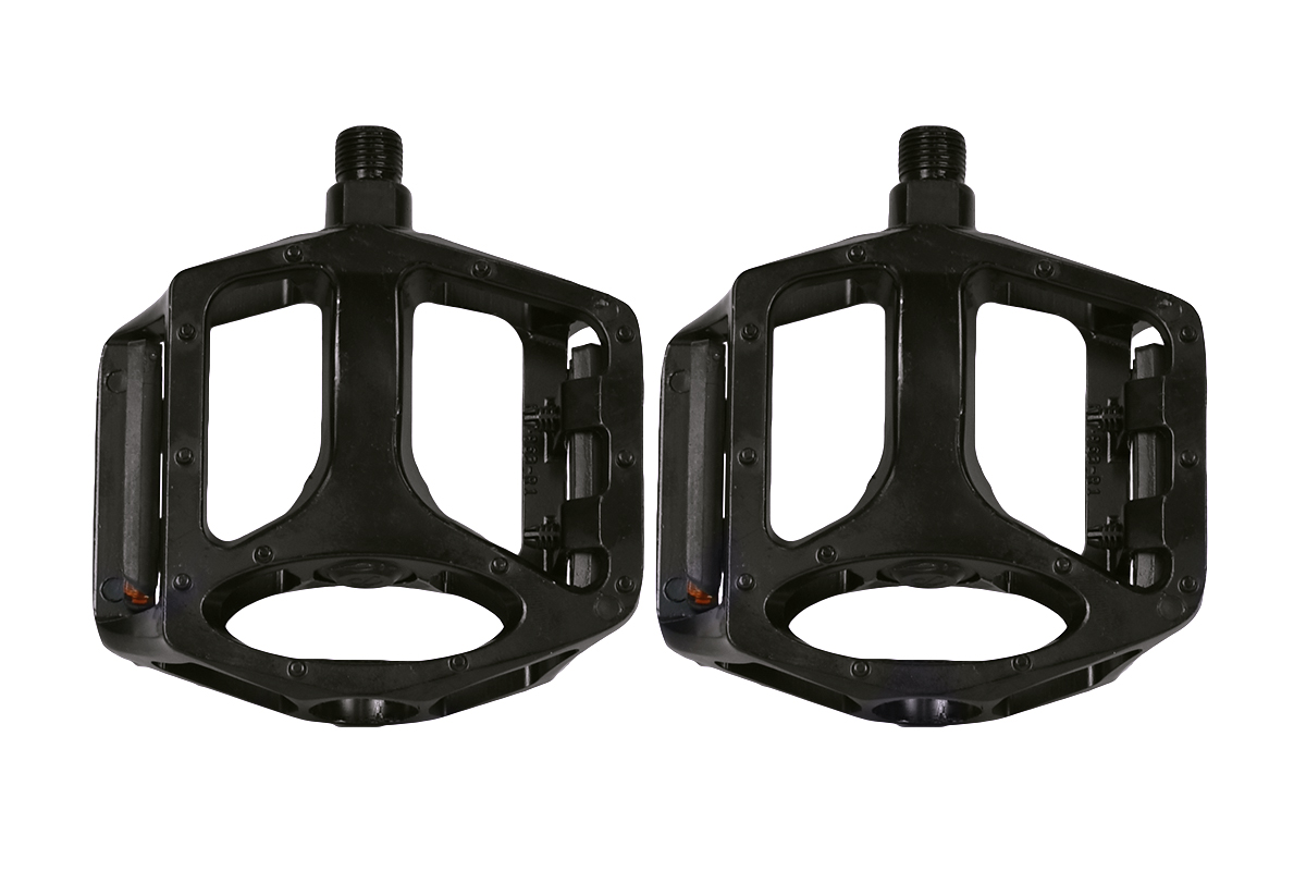 Педали FEIMIN FP-963Alu,113*112мм,база алюминий,стальная ось,рамка алюм,черные